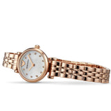 Emporio Armani Gianni T-Bar Mother of Pearl Dial Rose Gold Steel Strap Watch For Women - AR11203 Authentic Buy Shop Now