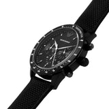 Emporio Armani Mario Chronograph Quartz Black Dial Black Nylon Strap Watch For Men - AR11453 Authentic Buy Shop Now