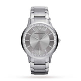 Emporio Armani Renato Quartz Silver Dial Silver Steel Strap Watch For Men - AR11189 Authentic Buy Shop Now