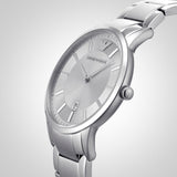Emporio Armani Renato Quartz Silver Dial Silver Steel Strap Watch For Men - AR11189 Authentic Buy Shop Now
