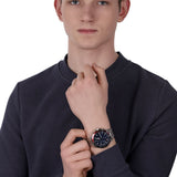 Tommy Hilfiger Bank Chronograph Blue Dial Silver Steel Strap Watch for Men - 1791718 Authentic Buy Shop Now
