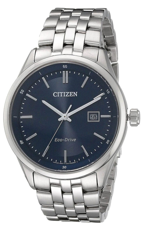 Citizen Eco Drive Blue Dial Silver Steel Strap Watch For Men - BM7250-56L Authentic Buy Shop Now