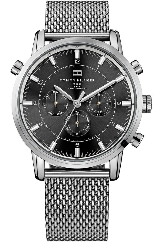 Tommy Hilfiger Harrison Quartz Grey Dial Silver Mesh Bracelet Watch for Men - 1790877 Authentic Buy Shop Now