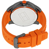Tommy Hilfiger Cole Black Dial Orange Rubber Strap Watch for Men - 1790985 Authentic Buy Shop Now