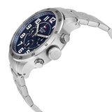Tommy Hilfiger Trent Chronograph Blue Dial Silver Steel Strap Watch for Men - 1791053 Authentic Buy Shop Now