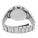 Tommy Hilfiger Trent Chronograph Black Dial Silver Steel Strap Watch for Men - 1791054 Authentic Buy Shop Now