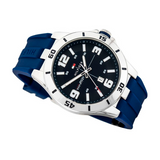 Tommy Hilfiger Drew Black Dial Black Rubber Strap Watch for Men - 1791062 Authentic Buy Shop Now