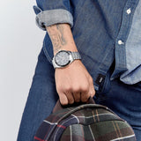 Tommy Hilfiger Brad Chronograph Quartz Grey Dial Silver Steel Strap Watch For Men - 1710385 Authentic Buy Shop Now