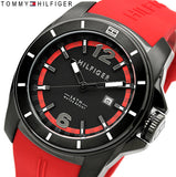 Tommy Hilfiger Windsurf Black Dial Red Rubber Strap Watch for Men - 1791112 Authentic Buy Shop Now
