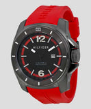 Tommy Hilfiger Windsurf Black Dial Red Rubber Strap Watch for Men - 1791112 Authentic Buy Shop Now