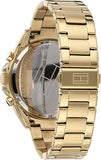 Tommy Hilfiger Luke Chronograph White Dial Gold Steel Strap Watch for Men - 1791121 Authentic Buy Shop Now