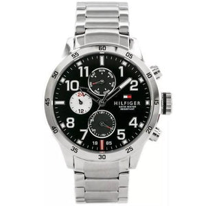 Tommy Hilfiger Cool Sport Multifunction Black Dial Silver Steel Strap Watch for Men - 1791141 Authentic Buy Shop Now