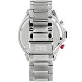 Tommy Hilfiger Hudson Chronograph Quartz Blue Dial Silver Steel Strap Watch For Men - 1791228 Authentic Buy Shop Now