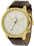 Tommy Hilfiger Jake Quartz White Dial Brown Leather Strap Watch for Men - 1791231 Authentic Buy Shop Now