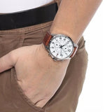 Tommy Hilfiger Dean Quartz Multifunction White Dial Brown Leather Strap Watch for Men - 1791274 Authentic Buy Shop Now