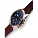 Tommy Hilfiger Dean Multifunctional Blue Dial Brown Leather Strap Watch for Men - 1791275 Authentic Buy Shop Now