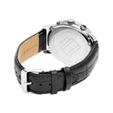 Tommy Hilfiger Keagan Quartz Grey Dial Black Leather Strap Watch for Men - 1791289 Authentic Buy Shop Now
