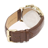 Tommy Hilfiger Keagan Quartz Silver Dial Brown Leather Strap Watch for Men - 1791291 Authentic Buy Shop Now