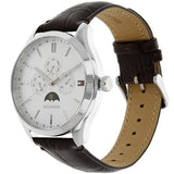 Tommy Hilfiger Oliver Quartz White Dial Brown Leather Strap Watch for Men - 1791304 Authentic Buy Shop Now