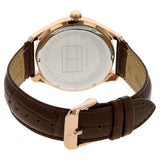 Tommy Hilfiger Oliver Chronograph White Dial Brown Leather Strap Watch for Men - 1791306 Authentic Buy Shop Now