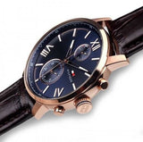 Tommy Hilfiger Aiden Quartz Blue Dial Brown Leather Strap Watch for Men - 1791308 Authentic Buy Shop Now