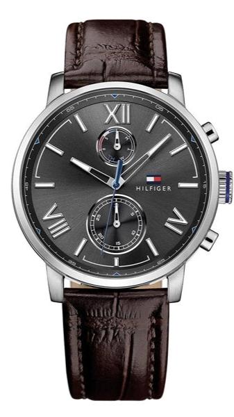 Tommy Hilfiger Aiden Quartz Black Dial Brown Leather Strap Watch for Men - 1791309 Authentic Buy Shop Now