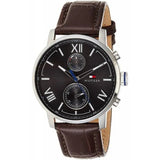 Tommy Hilfiger Aiden Quartz Black Dial Brown Leather Strap Watch for Men - 1791309 Authentic Buy Shop Now