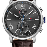Tommy Hilfiger Aiden Quartz Black Dial Brown Leather Strap Watch for Men - 1791309 Authentic Buy Shop Now