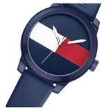 Tommy Hilfiger Denim Quartz Blue Dial Blue Rubber Strap Watch for Men - 1791322 Authentic Buy Shop Now