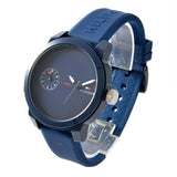 Tommy Hilfiger Denim Quartz Blue Dial Blue Rubber Strap Watch for Men - 1791325 Authentic Buy Shop Now