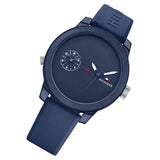 Tommy Hilfiger Denim Quartz Blue Dial Blue Rubber Strap Watch for Men - 1791325 Authentic Buy Shop Now