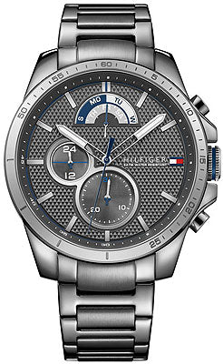Tommy Hilfiger Decker Quartz Black Dial Black Steel Strap Watch for Men - 1791347 Authentic Buy Shop Now