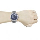 Tommy Hilfiger Decker Quartz Blue Dial Silver Steel Strap Watch for Men - 1791348 Authentic Buy Shop Now