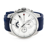 Tommy Hilfiger Decker Quartz White Dial Blue Rubber Strap Watch for Men - 1791349 Authentic Buy Shop Now