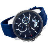 Tommy Hilfiger Decker Quartz Blue Dial Blue Rubber Strap Watch for Men - 1791350 Authentic Buy Shop Now