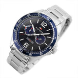 Tommy Hilfiger Erik Chronograph Blue Dial Silver Steel Strap Watch for Men - 1791366 Authentic Buy Shop Now