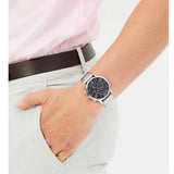Tommy Hilfiger Kane Chronograph Grey Dial Silver Steel Strap Watch for Men - 1791397 Authentic Buy Shop Now