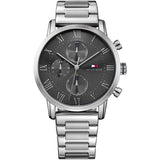 Tommy Hilfiger Kane Chronograph Grey Dial Silver Steel Strap Watch for Men - 1791397 Authentic Buy Shop Now