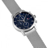 Tommy Hilfiger Kane Quartz Blue Dial Silver Mesh Bracelet Watch for Men - 1791398 Authentic Buy Shop Now