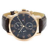Tommy Hilfiger London Chronograph Blue Dial Brown Leather Strap Watch for Men - 1791532 Authentic Buy Shop Now