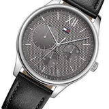 Tommy Hilfiger Damon Multifunction Black Dial Black Leather Strap Watch for Men - 1791417 Authentic Buy Shop Now