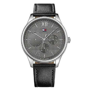 Tommy Hilfiger Damon Multifunction Black Dial Black Leather Strap Watch for Men - 1791417 Authentic Buy Shop Now