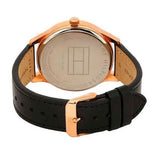 Tommy Hilfiger Damon Quartz Black Dial Black Leather Strap Watch for Men - 1791419 Authentic Buy Shop Now