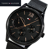 Tommy Hilfiger Damon Quartz Black Dial Black Mesh Bracelet Watch for Men - 1791420 Authentic Buy Shop Now