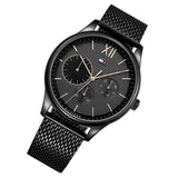 Tommy Hilfiger Damon Quartz Black Dial Black Mesh Bracelet Watch for Men - 1791420 Authentic Buy Shop Now