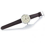 Tommy Hilfiger Gavin Chronograph White Dial Brown Leather Strap Watch for Men - 1791467 Authentic Buy Shop Now