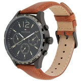 Tommy Hilfiger Gavin Chronograph Quartz Black Dial Brown Leather Strap Watch for Men - 1791470 Authentic Buy Shop Now
