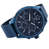 Tommy Hilfiger Gavin Chronograph Blue Dial Blue Mesh Bracelet Watch for Men - 1791471 Authentic Buy Shop Now