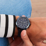 Tommy Hilfiger Gavin Chronograph Blue Dial Blue Mesh Bracelet Watch for Men - 1791471 Authentic Buy Shop Now