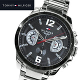 Tommy Hilfiger Decker Quartz Black Dial Silver Steel Strap Watch for Men - 1791472 Authentic Buy Shop Now